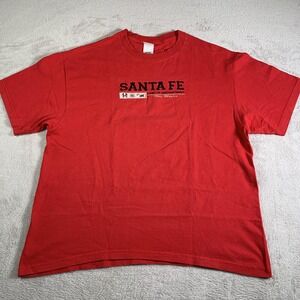 Vintage‎ Santa Fe New Mexico Shirt Mens XL Red Intex Land Of Enchantment Graphic